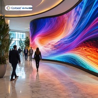 P1.86 P1.875 P2 P2.5 P3 Écran d'affichage à LED flexible Panneau Led Publicitaire Curvada P4 Pantalla Led Big Circle Led Bildschirm