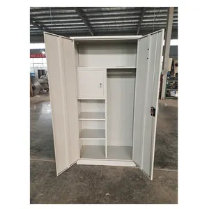 FAS-005 pakaian baja murah lemari kabinet 2 pintu penyimpanan kamar tidur furnitur anak almari lemari lemari logam