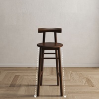 Tabouret papillon en bois massif japonais moderne pour la maison, café, bar, hôtel, réception, salon, chaise haute pour adultes et enfants