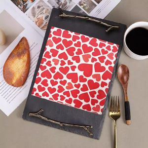 Printed Heart Shaped Square Paper Napkins 330mmx330mm For Valentine'S Day Celebrations - Product Image 3