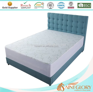 Protège-matelas imperméable en bambou jacquard blanc respirant et durable, couvre-matelas rafraîchissant - Product Image 5