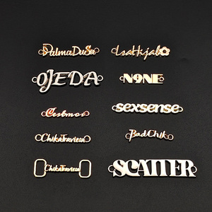 Môi trường khắc may thương hiệu Tên quần áo tấm biểu tượng tùy chỉnh nhãn kim loại tag - Product Image 2