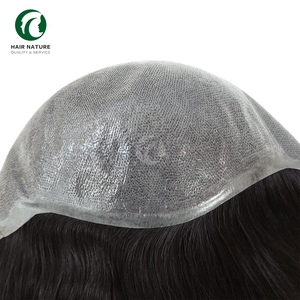 Peluca <span class=keywords><strong>de</strong></span> Cabello Indio BIO FW <span class=keywords><strong>de</strong></span> 6 Pulgadas para Hombre, Cabello Liso, Base Delgada, Buen Nudo, Línea <span class=keywords><strong>de</strong></span> Cabello <span class=keywords><strong>Natural</strong></span> - Product Image 3