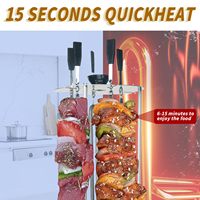 Four à shawarma vertical rotatif amélioré pour comptoir, machine à shawarma rotative, machine à kebab, corps en acier inoxydable