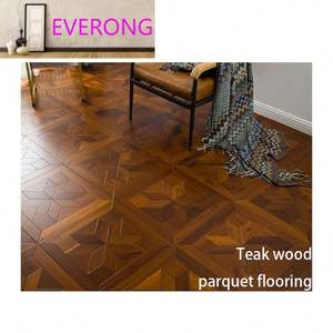 Parquet en bois de chêne massif de style français vintage Parquet en teck de 15mm d'épaisseur Plancher d'ingénierie par clic en vente directe en usine - Product Image 1