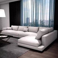 Juego de Sofás Seccionales de Diseño Moderno Beezin Tanzuo, Espuma de Alta Densidad, Modular, Plegable, Extensible, para Apartamentos, Salas de Estar, Hoteles y Gimnasios