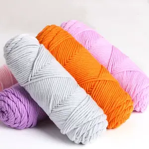 Màu Sắc Khác Nhau Tay Mềm Đan Bé Sợi 3ply 4ply 5ply 50G 100G Sữa Sợi Bông Cho Crochet