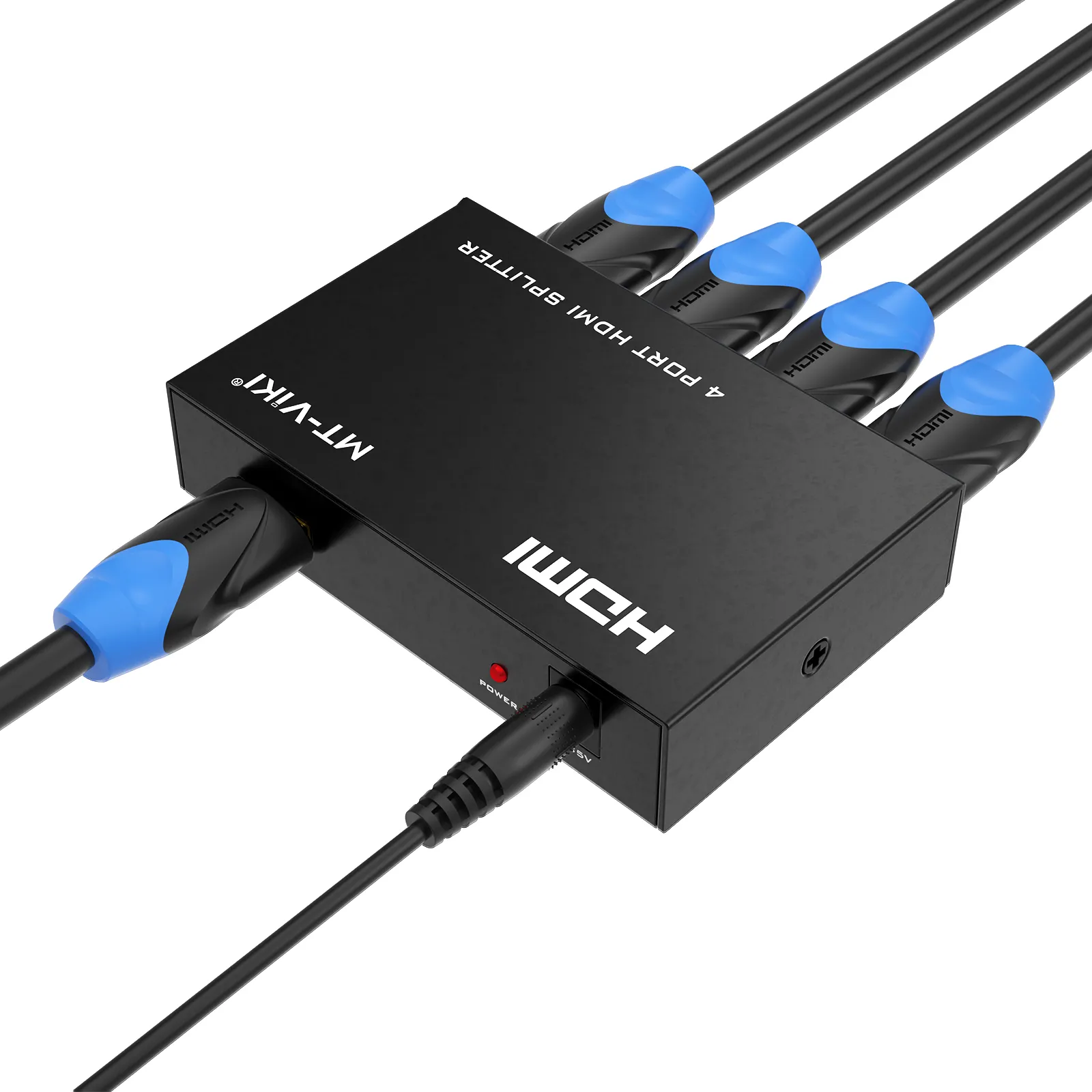 4K 30Hz HDMI dağıtıcı 1 in 4 out, MT-VIKI 1x4 1 bilgisayar 4 monitör + güç adaptörü 1 in 4 out HDMI dağıtıcı