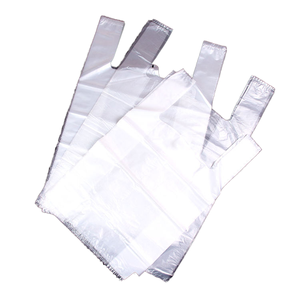 Customizable PLA Plastic Shopping Bag for Supermarket Use Featuring 'Thank You' Design and Tshirt Display