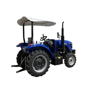 Traktor pertanian kecil 75hp 4wd, traktor kompak untuk pertanian dengan kunci diferensial