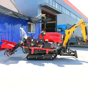 China tractor agriculture Garden orchard diesel mini crawler tractor 35hp 25hp rotary tiller cultivator crawler tractor