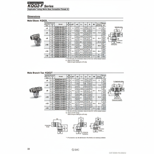 นิวเมติก SMC ฟิตติ้งแบบ one-touch KQG2L12-G03-F ชิ้นส่วนนิวเมติก - Product Image 1