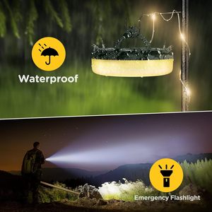 Guirlande lumineuse de <span class=keywords><strong>camping</strong></span> OGERY 32,8 pieds, LED rechargeable et étanche avec 8 modes d'éclairage, changeant de couleur et à intensité variable pour une utilisation en extérieur - Product Image 6