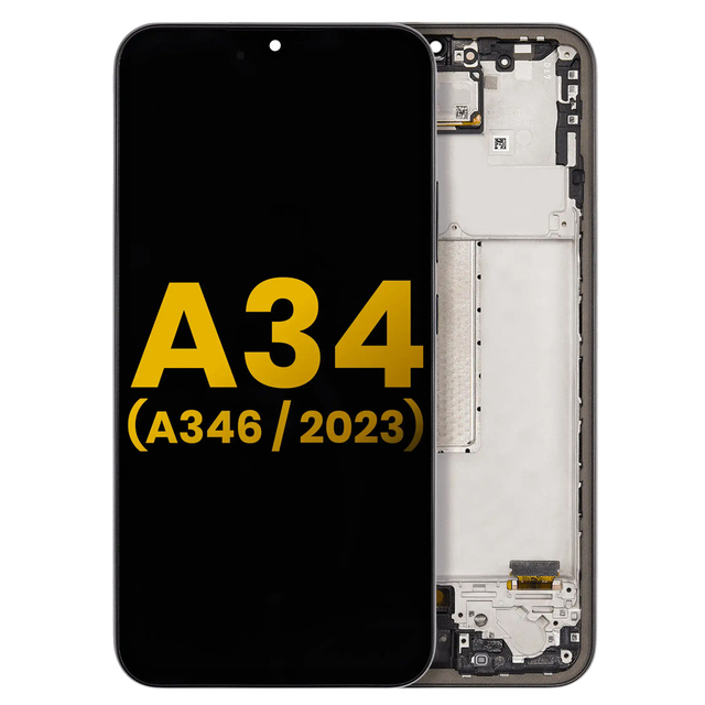 Mobile Phone A346 Lcd Screen Touch Display Digitizer Assembly for Samsung Galaxy A34 5G With Frame Replacement