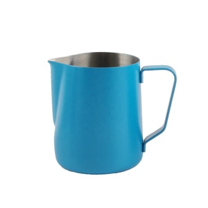 Jarra para Espumar Leche de Acero Inoxidable, Color Azul, 350 ml, Precio al por Mayor, Disponible para Espresso, Café Latte Art - Product Image 2