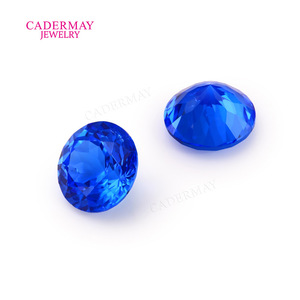 Cadermay Round Cobalt Spinel Gemstone Blue Loose Stone Synthetic Lab Created For Jewelry Making - Product Image 3