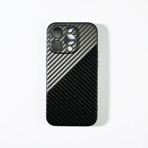 In fibra di carbonio testurizzata in pelle per <span class=keywords><strong>Apple</strong></span> <span class=keywords><strong>iPhone</strong></span> 13 <span class=keywords><strong>14</strong></span> 15 16 <span class=keywords><strong>Pro</strong></span> Max Cover posteriore Anti-drop semplice <span class=keywords><strong>custodia</strong></span> per telefono Premium - Product Image 2