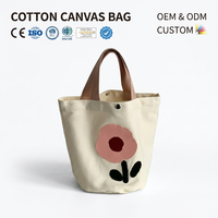 Sac de shopping en toile de haute qualité, style seau, texturé, orné de fleurs, sac à main décontracté pour les sorties du week-end