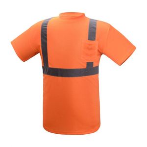ANSI Class 2 Hi Vis Safety Breathable Quick Dry <b>Road</b> <b>Night</b> Construction Wholesale Reflective T-shirt - Product Image 1