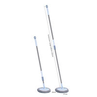 Balai Télescopique Léger à Fibre de Coton Simple, Ensemble de Nettoyage de Voiture en Acier Inoxydable avec Tête Plate et Manche en Fer Plastique pour Hôtels