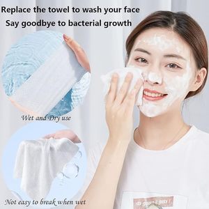 Disposable <strong>Face</strong> Towel 100 Count for Washing Soft Cotton Dry Wipes Facial <strong>Cloths</strong> Towelettes for Washing and Drying - Product Image 2