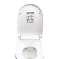 Siège de toilette intelligent chauffant allongé avec fonction bidet, antibactérien, électronique, pour nettoyage arrière et hygiène féminine, design moderne pour la maison