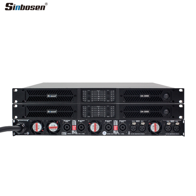 D4-3000 Digital Dj 4 Channel 3000 Watts Class d 2 Ohms Stable Work Power Amplifier Audio