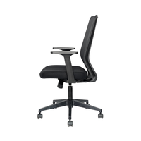 Kursi kantor ergonomis Modern dengan sandaran tangan yang dapat disesuaikan dan fitur besi berputar grosir kain kembali jala