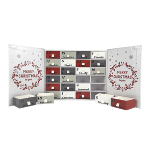 Emballage <span class=keywords><strong>de</strong></span> chocolat vide en feuille d'or personnalisé 24 jours <span class=keywords><strong>calendrier</strong></span> <span class=keywords><strong>de</strong></span> <span class=keywords><strong>l</strong></span>'<span class=keywords><strong>avent</strong></span> compte à rebours <span class=keywords><strong>de</strong></span> Noë<span class=keywords><strong>l</strong></span> boîte-cadeau en carton UV bougie à gaufrer - Product Image 4