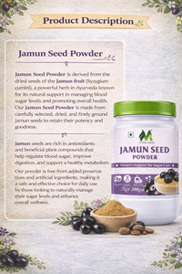 Polvo Puro de Semillas de Jamun, Extracto de Planta, Suplemento Herbal Natural para el Control del Azúcar en Sangre, Digestión y Bienestar General - Product Image 4