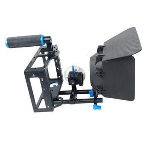 Yelangu <span class=keywords><strong>c100</strong></span> पोर्टेबल dslr मिनी कैमरा पिंजरे कंधे माउंट रिग किट में पालन फोकस मैट बॉक्स समर्थन सार्वभौमिक कैमरों - Product Image 3