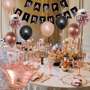 Oro Rosa <span class=keywords><strong>30</strong></span> decoraciones <span class=keywords><strong>de</strong></span> <span class=keywords><strong>cumpleaños</strong></span> <span class=keywords><strong>para</strong></span> mujeres con feliz <span class=keywords><strong>30</strong></span> <span class=keywords><strong>cumpleaños</strong></span> Banner faja <span class=keywords><strong>30</strong></span> <span class=keywords><strong>cumpleaños</strong></span> globos <span class=keywords><strong>pastel</strong></span> Topper - Product Image 5