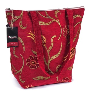 Tela roja y con amarillo tulipán auténtico bolsa de playa de turquía - Product Image 1