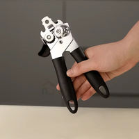 Ouvre-boîte manuel multifonctionnel en acier inoxydable avec poignée antidérapante, ouvre-bouteille 3 en 1 pour bouteilles de bière et pots, gadget de cuisine