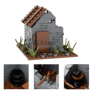 НОВЫЙ конструктор MOC: Военная сцена — заброшенная хижина, модель из кирпичиков, имитация военных условий, развивающая игрушка для детей, MOC5072 - Product Image 2