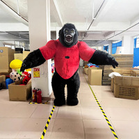Costumes de gorille, costumes de mascotte de dessin animé pour Halloween, accessoires de performance itinérante