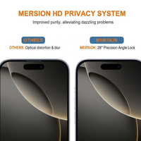 Protection d'écran en verre trempé anti-espion et anti-reflet 28 degrés pour iPhone 18 17 16 15 14 13 12 11 Pro Max Plus X