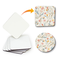 Sous-verres vierges pour sublimation 95x95mm, sous-verres carrés en MDF écologique avec dos en liège