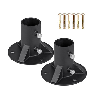 6*4.4*2 trong vòng kim loại màu đen bột tráng bài cơ sở mặt đất Spike bài Neo khung hàng rào Vòng bài Neo chủ cơ sở - Product Image 6