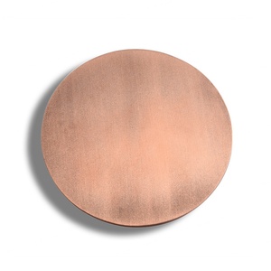 Sous-verres ronds en cuivre personnalisés avec logo en relief pour tasses à thé et café – Vente en gros - Product Image 4