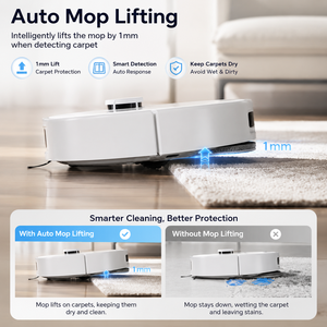 Robot Aspirador Inteligente LiDAR GV9 con Autovaciado, 4000Pa, Navegación LDS, Mapeo Inteligente, Elevación de Mopa, Zonas Prohibidas, Control por App WiFi - Product Image 6