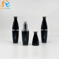 Flacon pulvérisateur à pompe en plastique de 30 ml pour sérum de soin de la peau, masque facial, crème pour le visage, lotion, couleurs personnalisées, fermeture à pression pratique