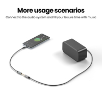 Adaptador de Auriculares USB-C a 3.5mm, Cable de Audio Tipo-C con Trenzado de Nailon para Audio de Alta Fidelidad