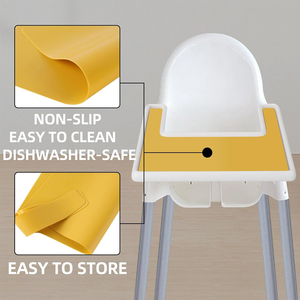 Không trượt Toddler cao ghế nơi Thảm đầy đủ Bìa BPA free Silicone cao ghế placemat cho bé cao ghế - Product Image 3