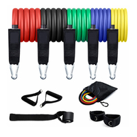 Bandas de Resistencia de Látex de Alta Calidad, 11 Piezas, para Ejercicio en Casa, Entrenamiento de Alta Resistencia, Fisioterapia, Moldear el Cuerpo, Time-Create