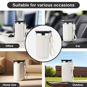 Taza de Viaje Portátil de 12 OZ con Logo Personalizado, Vaso Térmico Pequeño de Acero Inoxidable para Café con Tapa - Product Image 4