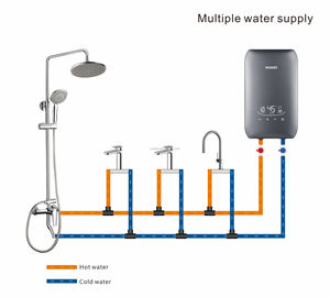 Chauffe-eau électrique sans réservoir de haute qualité pour usage commercial et domestique, avec commande tactile LED en anglais, en acier inoxydable - Product Image 6