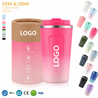 Tasse à café en acier inoxydable de 380 ml, double paroi, isolée sous vide, avec affichage intelligent de la température, pour le bureau et les voyages, vente en gros