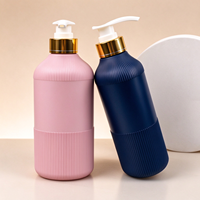 Bouteilles personnalisées de 500 ml pour les soins des cheveux et du corps, emballages rayés pour les marques de beauté, bouteille de shampoing en HDPE de qualité supérieure