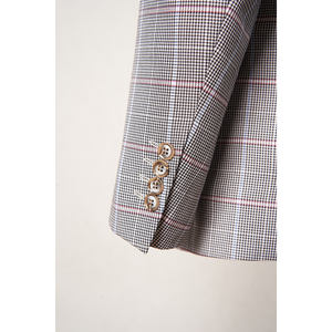 Hombres chaqueta traje diseños Casual Sastre hecho <span class=keywords><strong>a</strong></span> mano al por mayor personalizado gris Traje <span class=keywords><strong>a</strong></span> cuadros chaqueta para hombres - Product Image 5